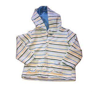 Striped Baby Hoodie Jacket 18-24 Months XL Old Navy Cotton Blend Blue & Yellow